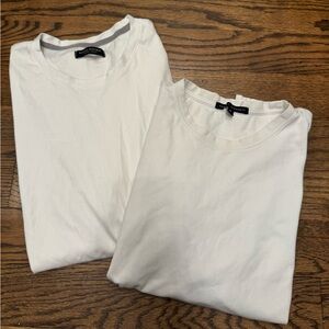 Men’s White Tee Bundle: Banana Republic Luxury Touch + Robert Barakett Pima, XL